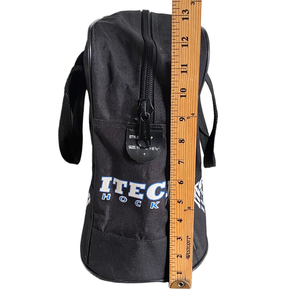 Itech Hockey Bag Black Gear Nylon Puck Carry Handles Coaching Coach Tote - Picture 6 of 8